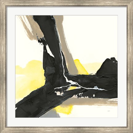 Framed Black and Yellow III Print