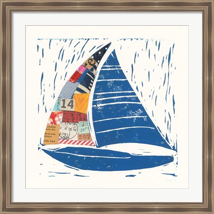 Framed Nautical Collage IV Print