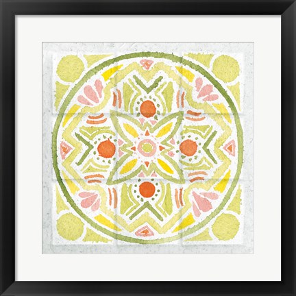 Framed Citrus Tile III Print