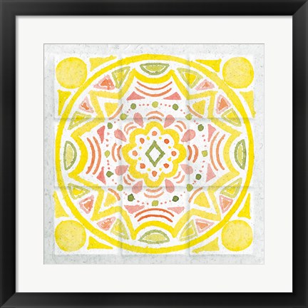 Framed Citrus Tile II Print