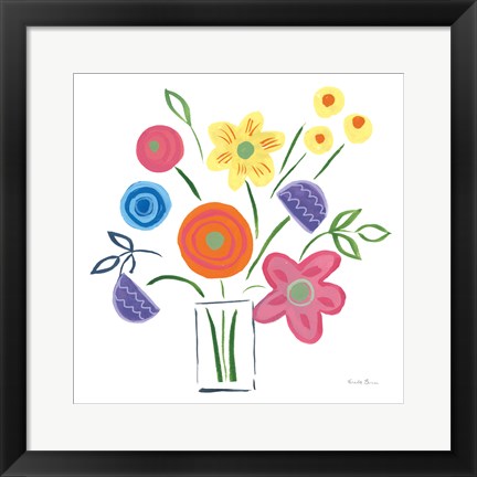 Framed Floral Medley II Print