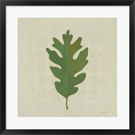 Framed Forest Leaves II no Lines Print