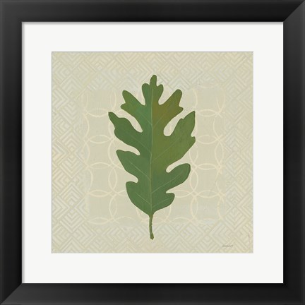 Framed Forest Leaves II no Lines Print