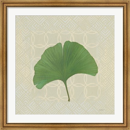 Framed Forest Leaves IV no Lines Print