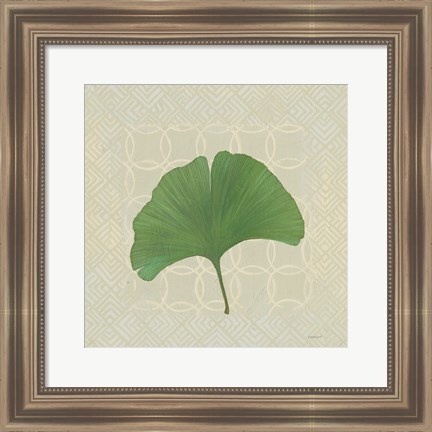 Framed Forest Leaves IV no Lines Print