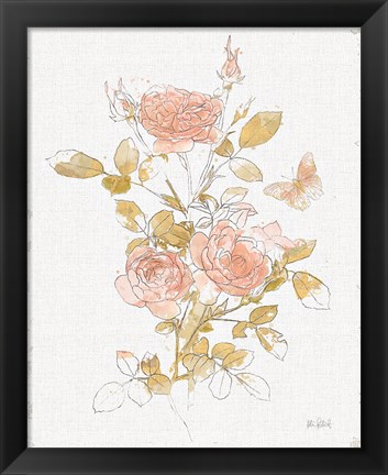 Framed Watery Blooms II Print