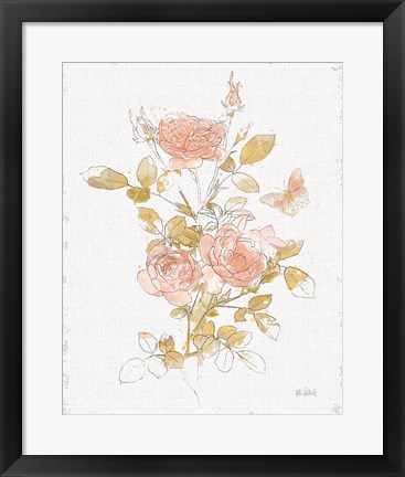 Framed Watery Blooms II Print