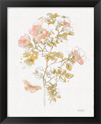 Framed Watery Blooms III Print