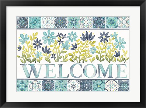 Framed Garden Getaway Welcome Print