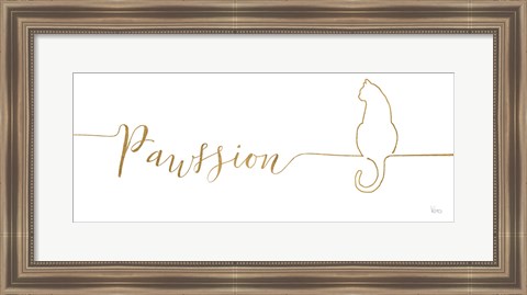 Framed Underlined Cats IV Print