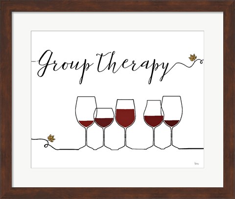 Framed Underlined Wine IX Print