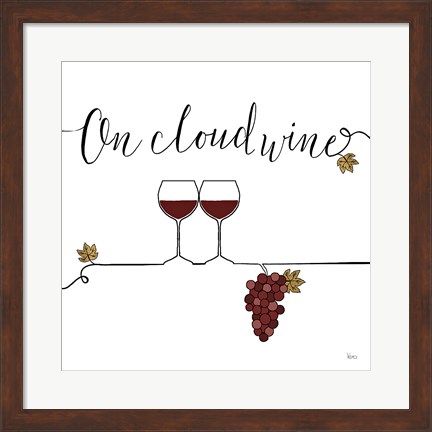 Framed Underlined Wine VIII Print