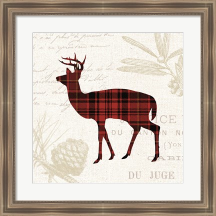 Framed Plaid Lodge II Print