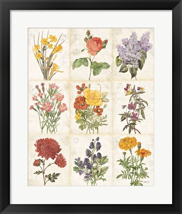 Framed Flowers of the Month 9 Patch Print