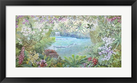 Framed Cascata Tropicale Print