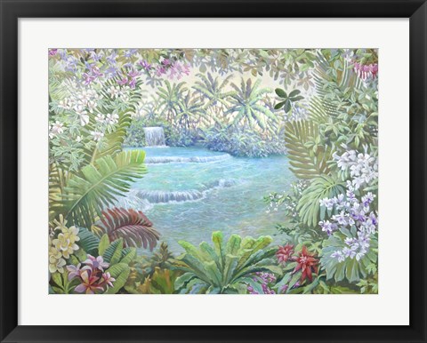 Framed Cascata Tropicale (detail) Print