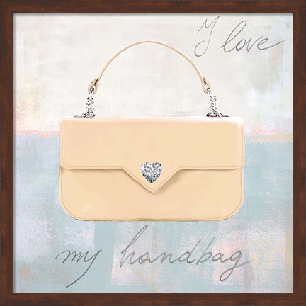 Framed I Love my Handbag Print