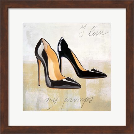 Framed I Love my Pumps Print