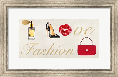 Framed I Love Fashion Print