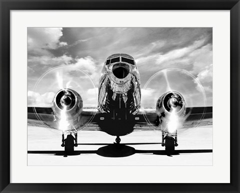 Framed Airplaine Taking Off Print