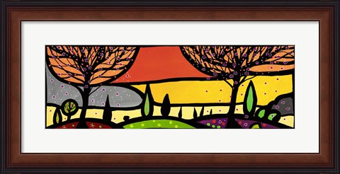 Framed L&#39;autunno sulle Colline Print