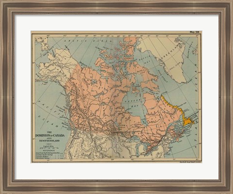 Framed Canada Map Print