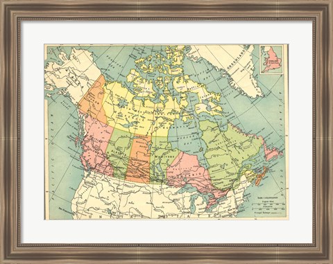 Framed Dominion Of Canada Print