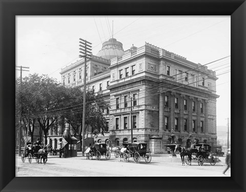 Framed Montreal Court House 1901 Print