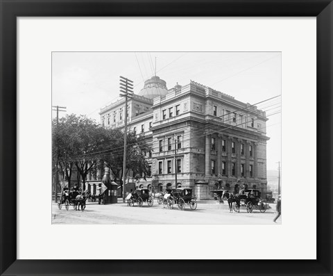 Framed Montreal Court House 1901 Print