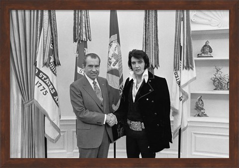 Framed Elvis-Nixon Print