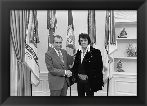 Framed Elvis-Nixon Print