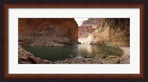 Framed Kayakers in Colorado River, Grand Canyon National Park, Arizona Print