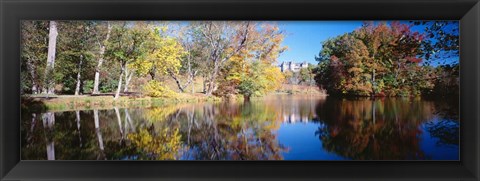 Framed Reflection of Trees in a lake, Biltmore Estate, Asheville, North Carolina Print