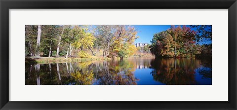 Framed Reflection of Trees in a lake, Biltmore Estate, Asheville, North Carolina Print