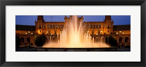 Framed Plaza De Espana, Seville, Spain Print