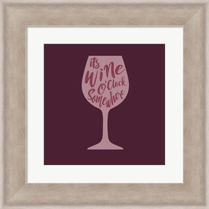 Framed Wine O&#39;Clock Print