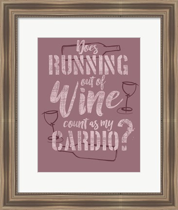 Framed Running Out of Wine Print