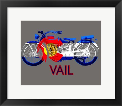 Framed Colorado Motorcycle Print