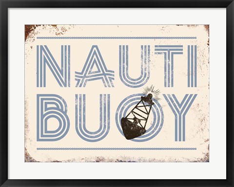 Framed Nauti Buoy Print