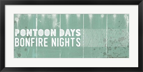 Framed Pontoon Days, Bonfire Nights Print