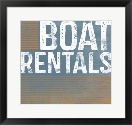 Framed Boat Rentals Print