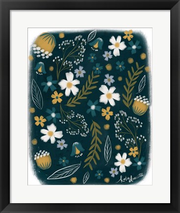 Framed Vintage Floral II Print