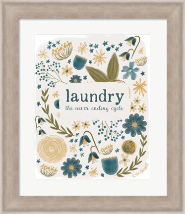 Framed Laundry Cycle Print