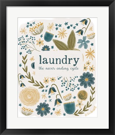 Framed Laundry Cycle Print