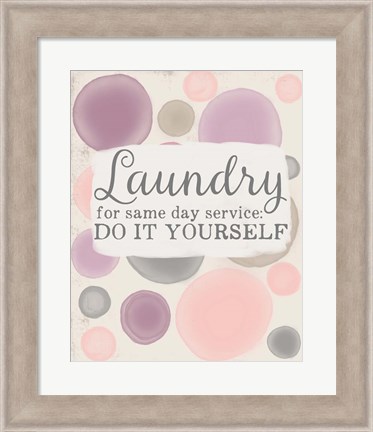 Framed Do It Yourself Laundry Print