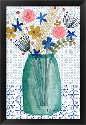 Framed Bouquet in a Jar Print