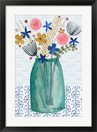 Framed Bouquet in a Jar Print