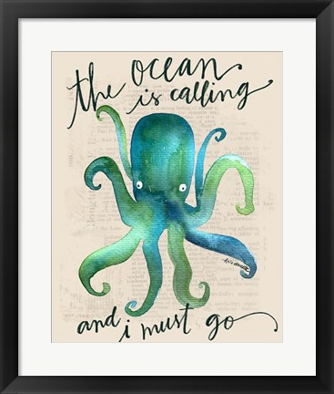 Framed Ocean is Calling Print