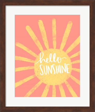 Framed Coral Sunshine Print