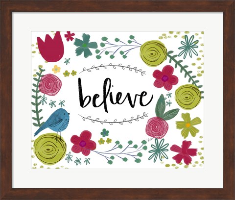 Framed Believe Print